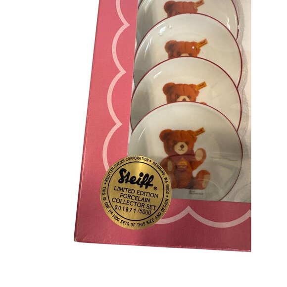 Steiff Reutter Porcelain Tea Set Teddy Bear Design Childrens Limited Edition - Picture 4 of 6